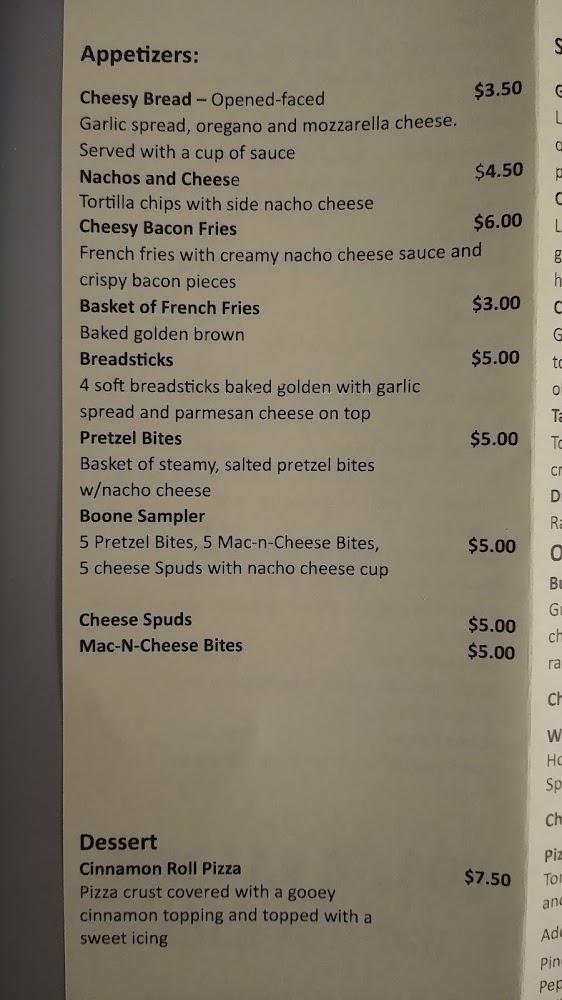 Boone Saloon Menu image 3